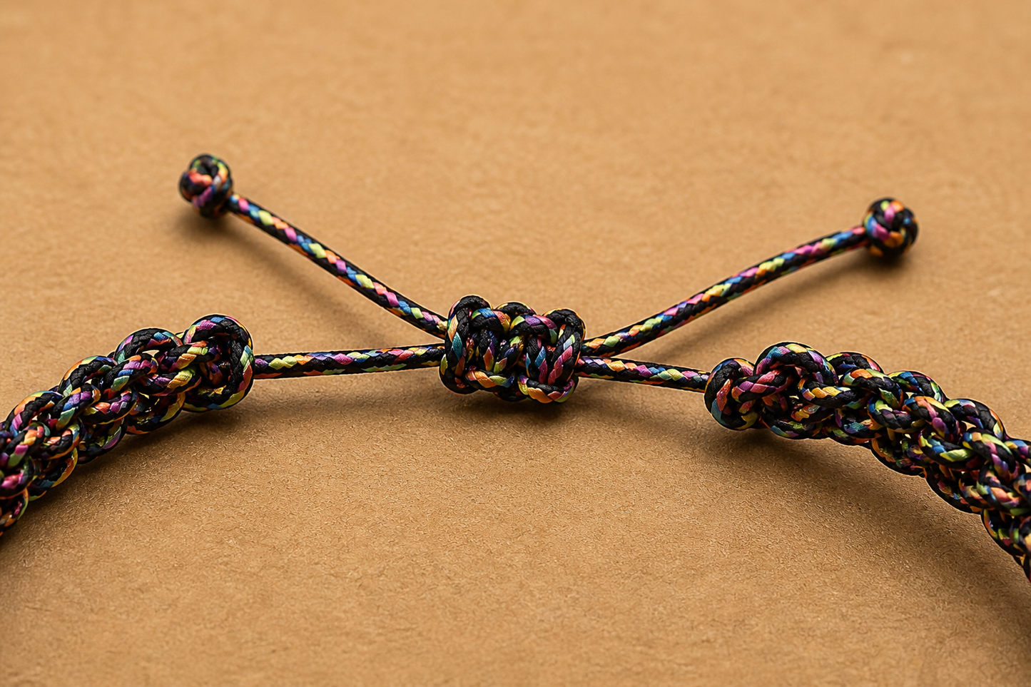 Hand Crocheted Micro Paracord Adjustable Bracelet