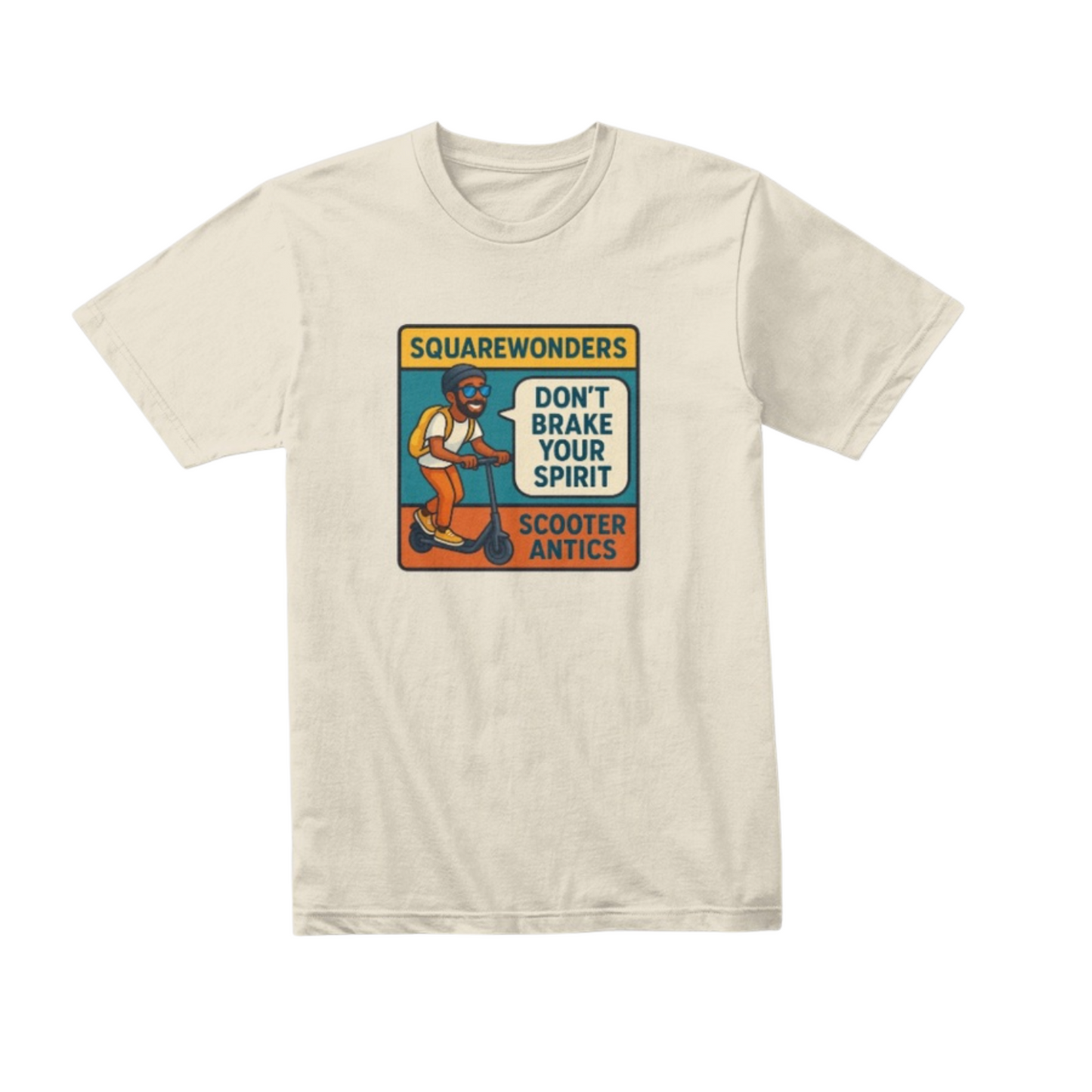 YOURSNOTABLY Scooter Antics Don't Break Your Spirit Tee Shirt