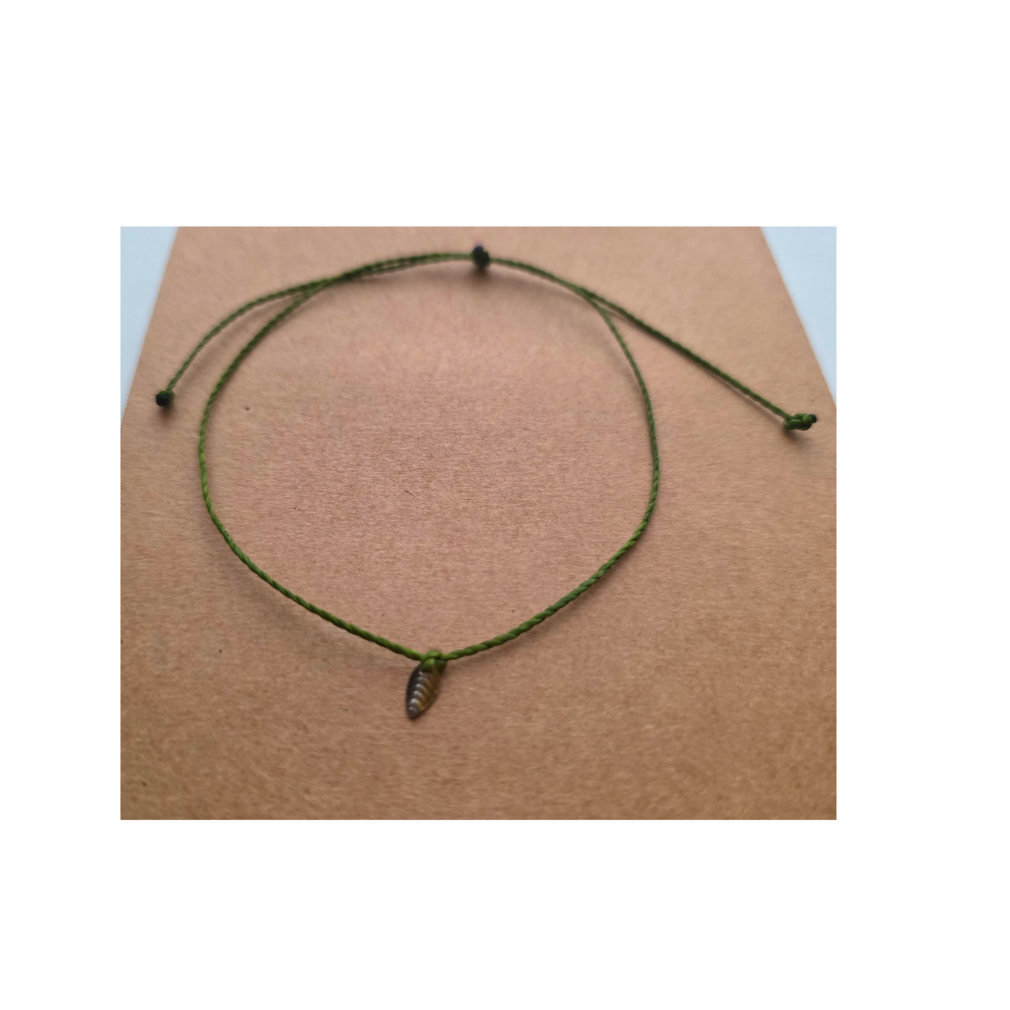YOURSNOTABLY Pause With Nature – Leaf Charm Wish Bracelet
