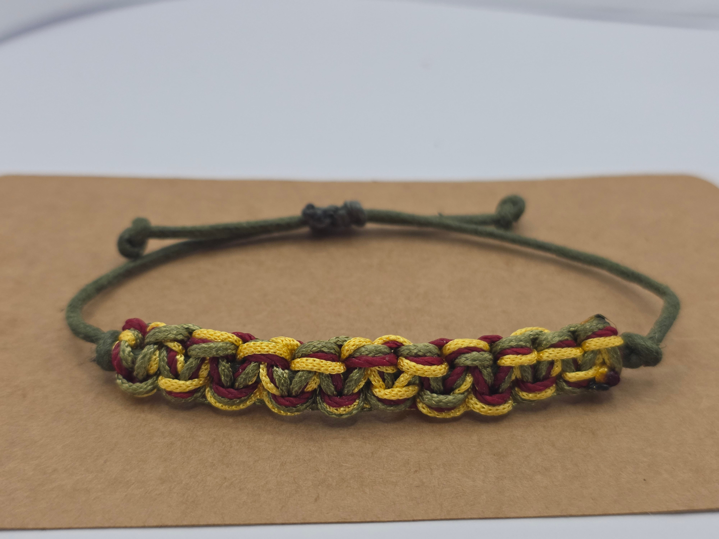 Life In Transit Red Yellow Green Woven Bracelet