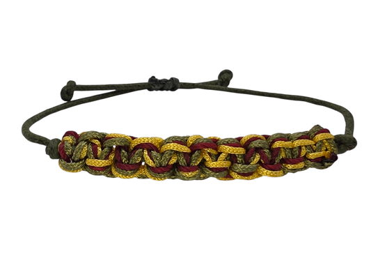 Life In Transit Red Yellow Green Woven Bracelet