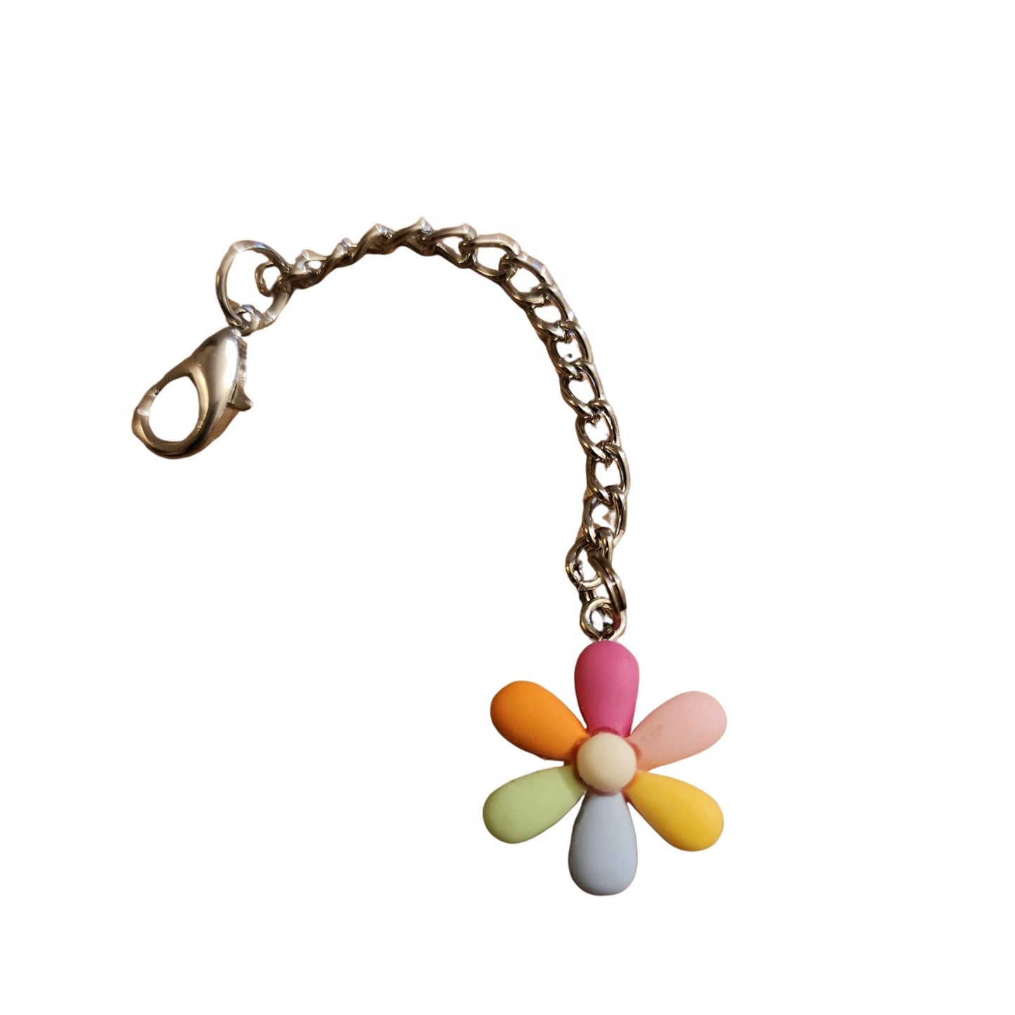 Lobster Clasp Resin Flower Backpack bag Zipper Pull Charm with Note Card