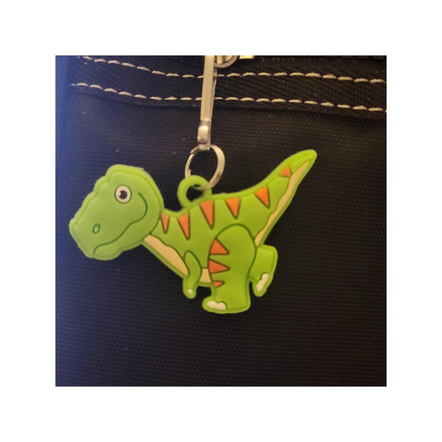 YOURSNOTABLY Cute Dinosaur Bag Charm Zipper Pull Set
