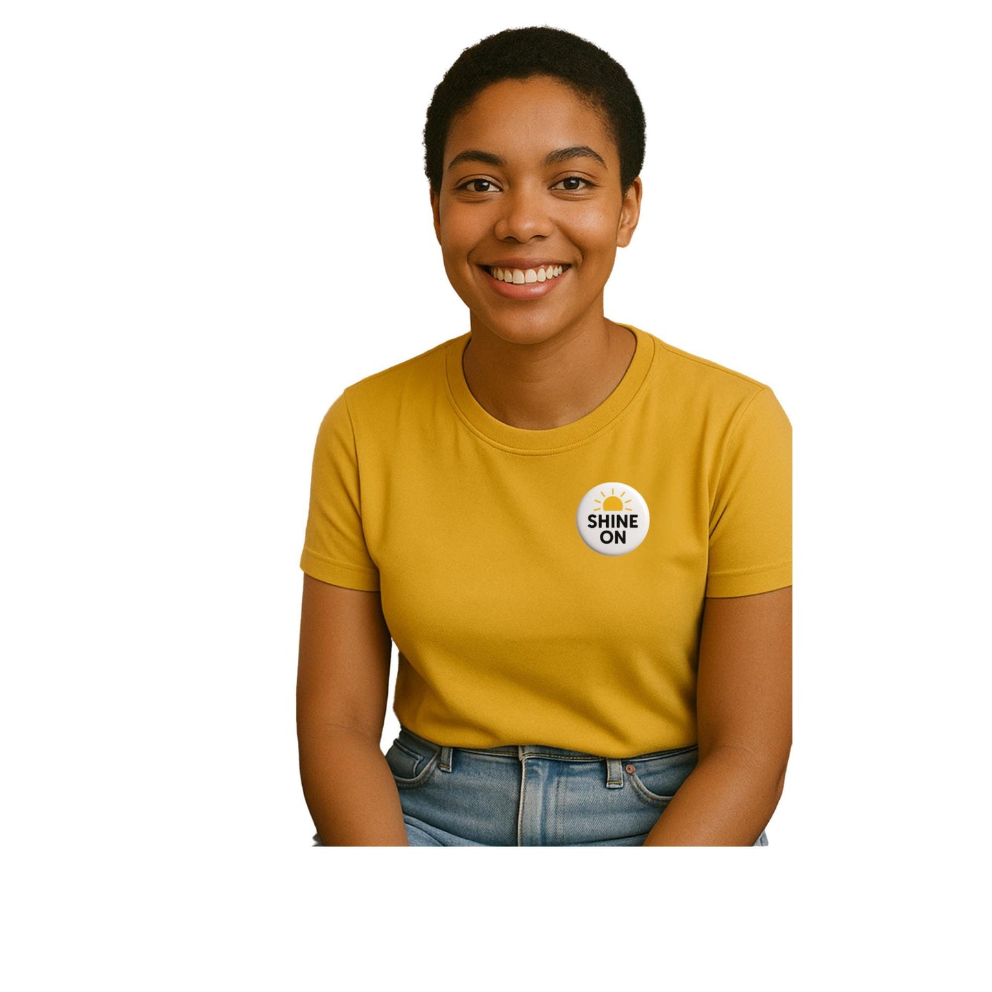 YOURSNOTABLY Wish Strand Bracelet And Shine On Pinback – Positivity Advocate Gift Set