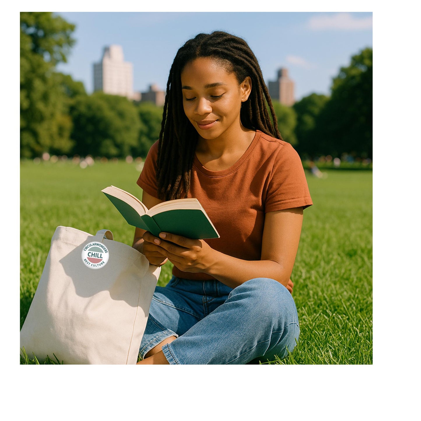 CircularWonders Rest Culture™ 1.25" Pinback Button – PAUSE or CHILL by YoursNotably