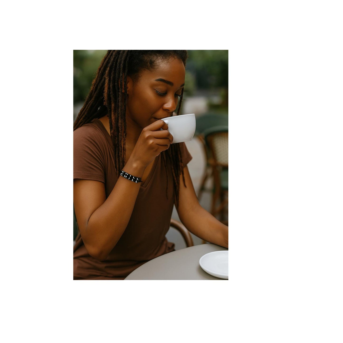 YOURSNOTABLY Rest Culture CHILL Bracelet And Affirmation Card