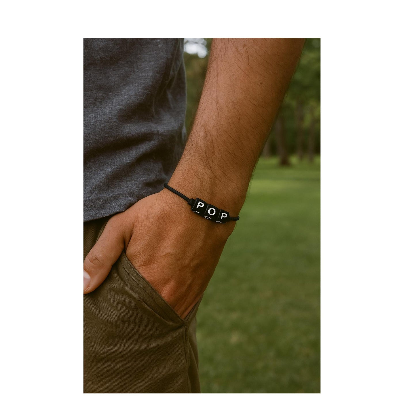 YOURSNOTABLY Unisex POP Word Bracelet And Play Over Productivity Note Card