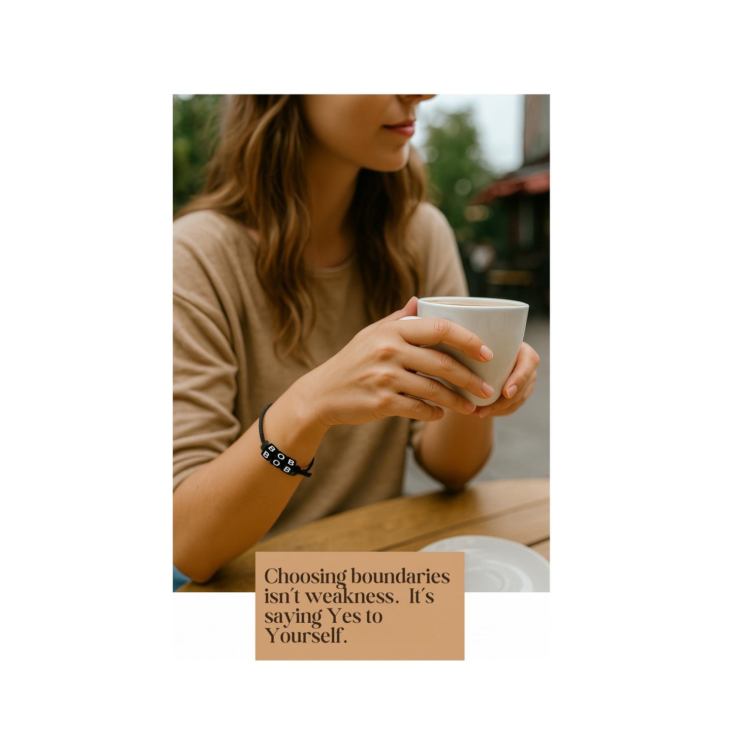 YOURSNOTABLY Rest Culture BOB Bracelet – Boundaries Over Breakdown