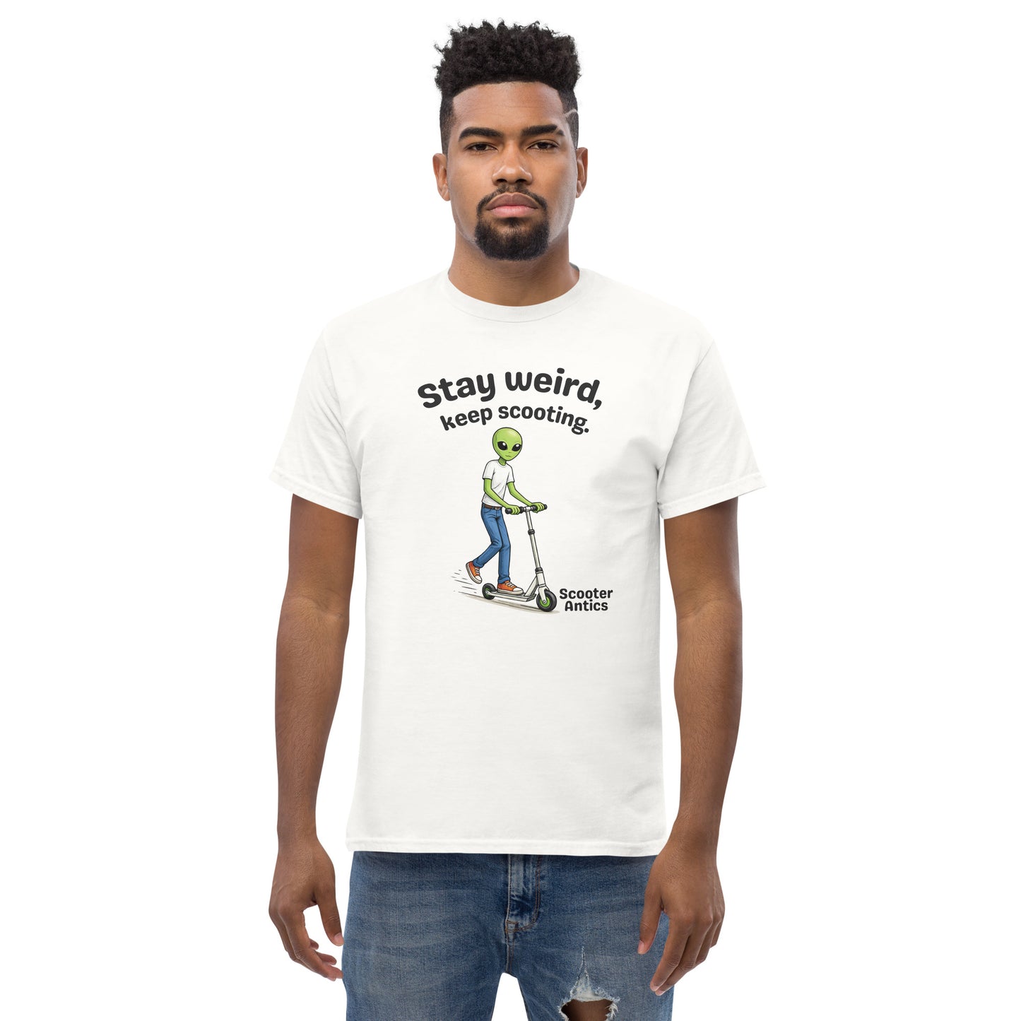 Scooter Antics® Stay Weird, Keep Scooting Unisex classic tee