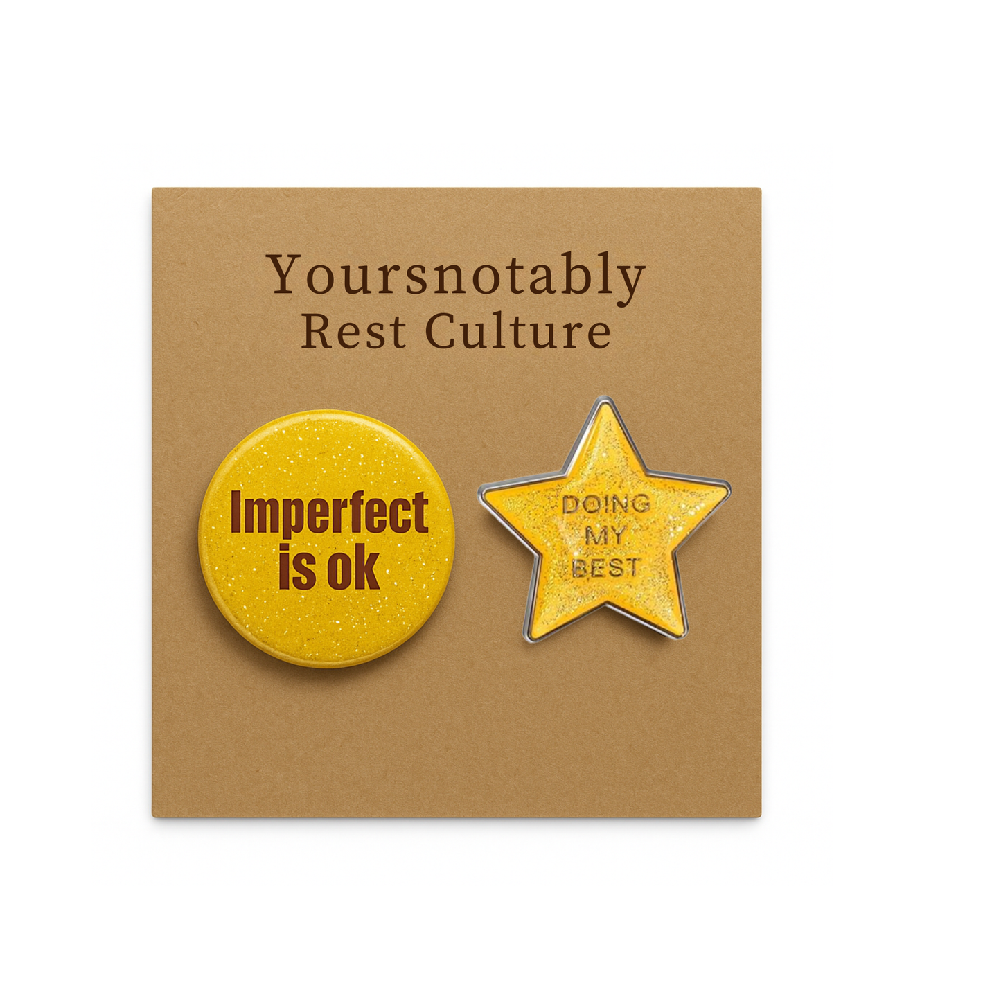 Imperfect Is Ok And Doing My Best Pin Set Encouragement Pins