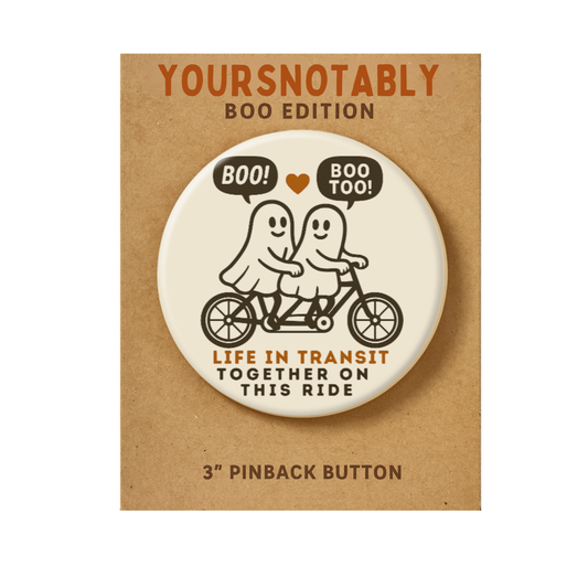 Life in Transit – Together on This Ride Pinback Boo Button or Magnet, 3-Inch