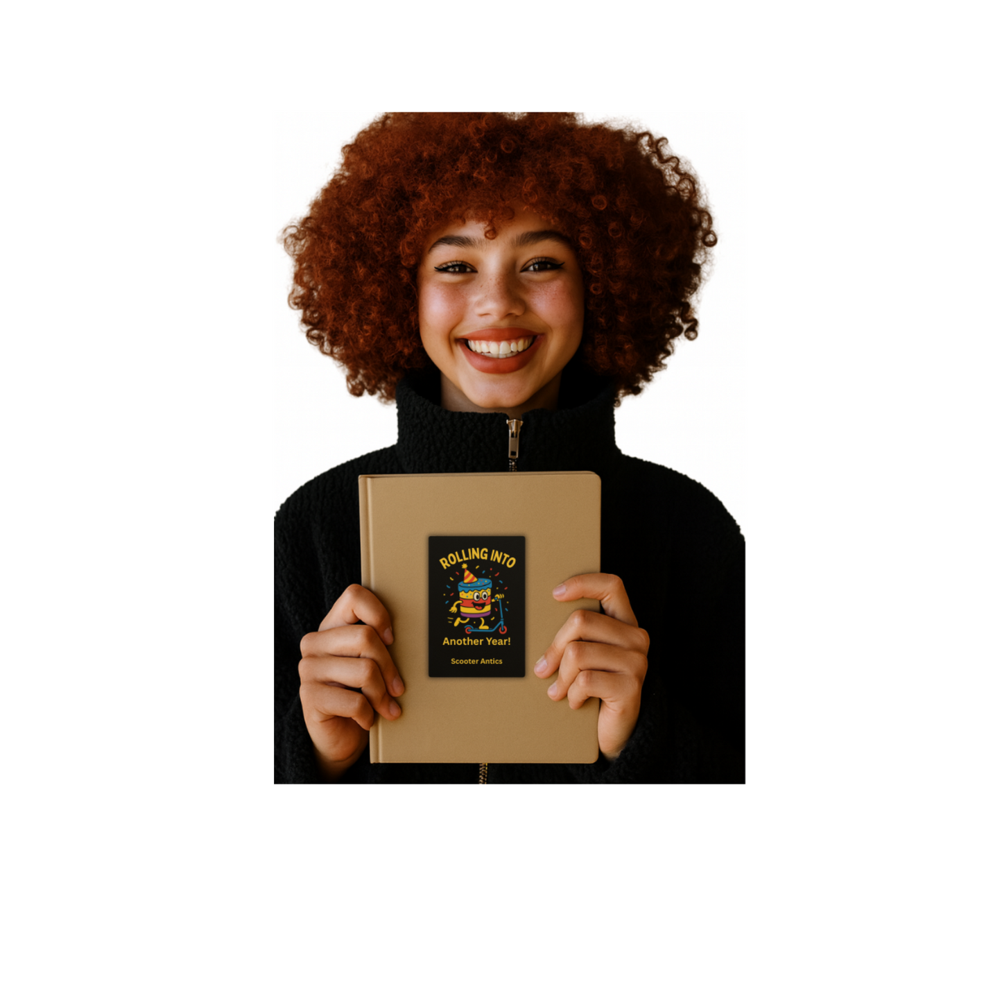 Scooter Antics™ Birthday Sticker Set – 2 Pack (2x3 in)