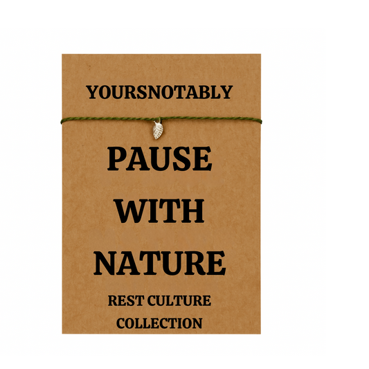 YOURSNOTABLY Pause With Nature – Leaf Charm Wish Bracelet