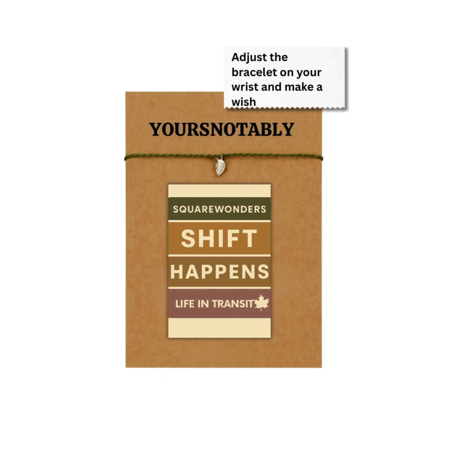 Shift Happens — Life in Transit™ Wish Braceletmand Sticker Set