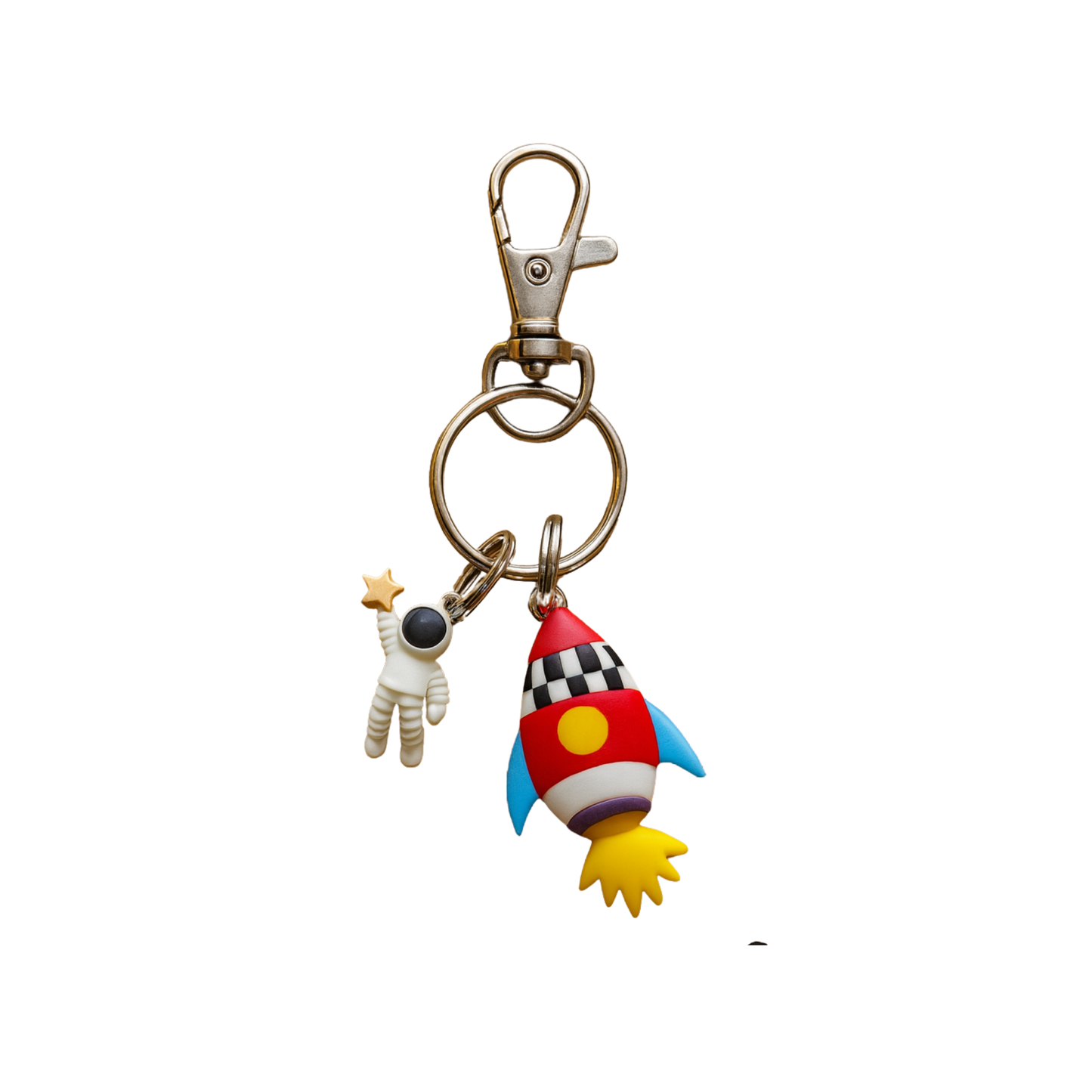 Rocket And Astronaut Bag Charm