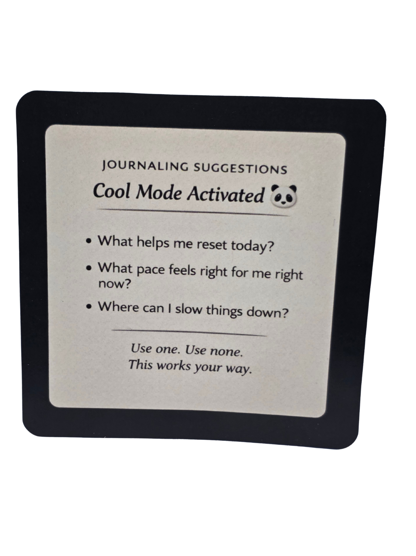 Scooter Antics™ Pause Mode Activated Guided Mini Journal Set | Panda Sticker, Prompt Card, Pocket Journal