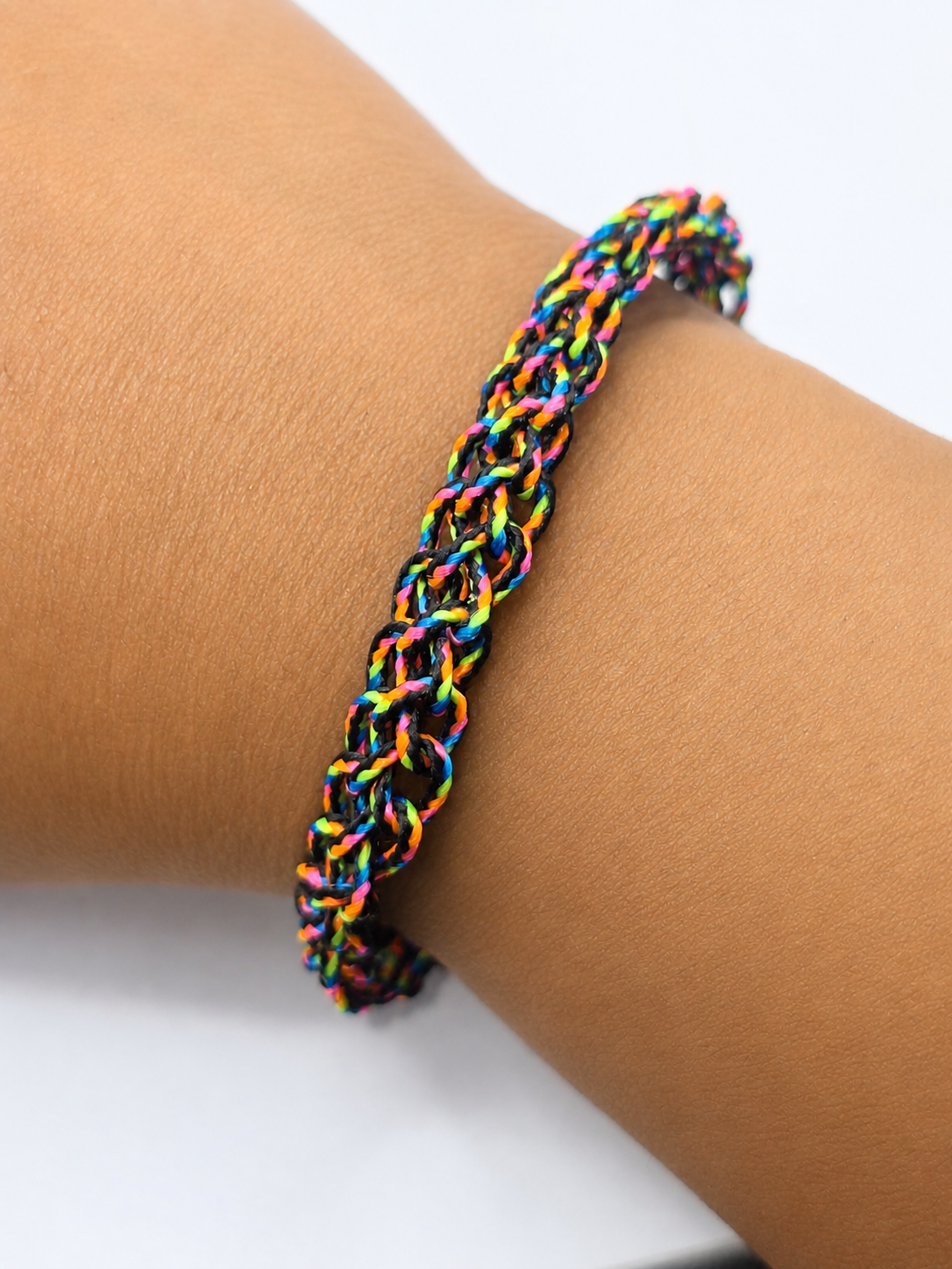 Hand Crocheted Micro Paracord Adjustable Bracelet