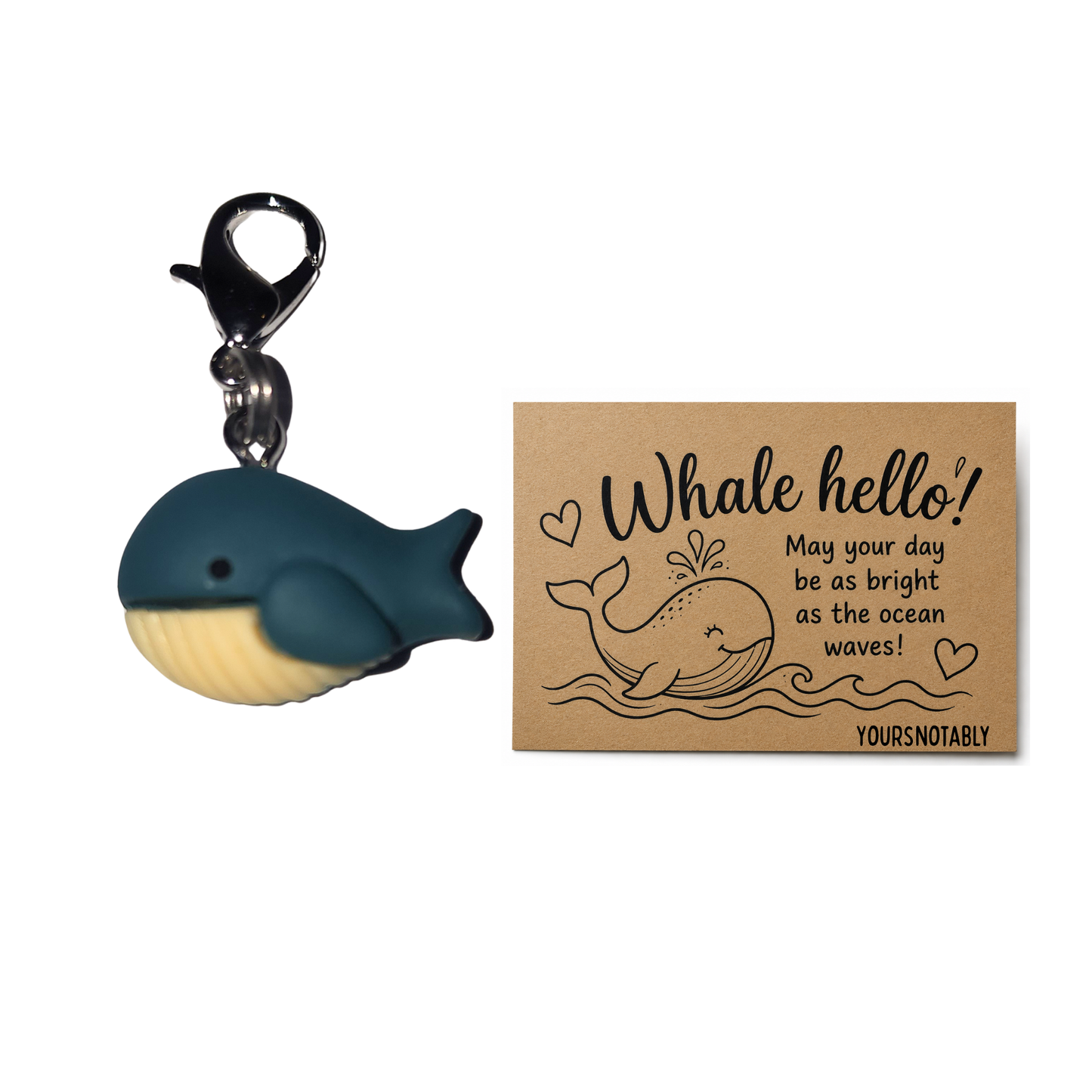 Tiny Whale Zipper Pull Charm
