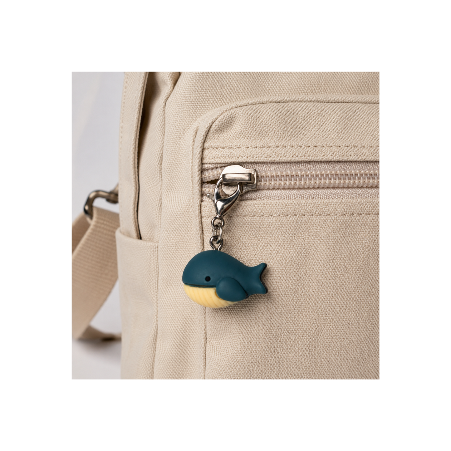 Tiny Whale Zipper Pull Charm
