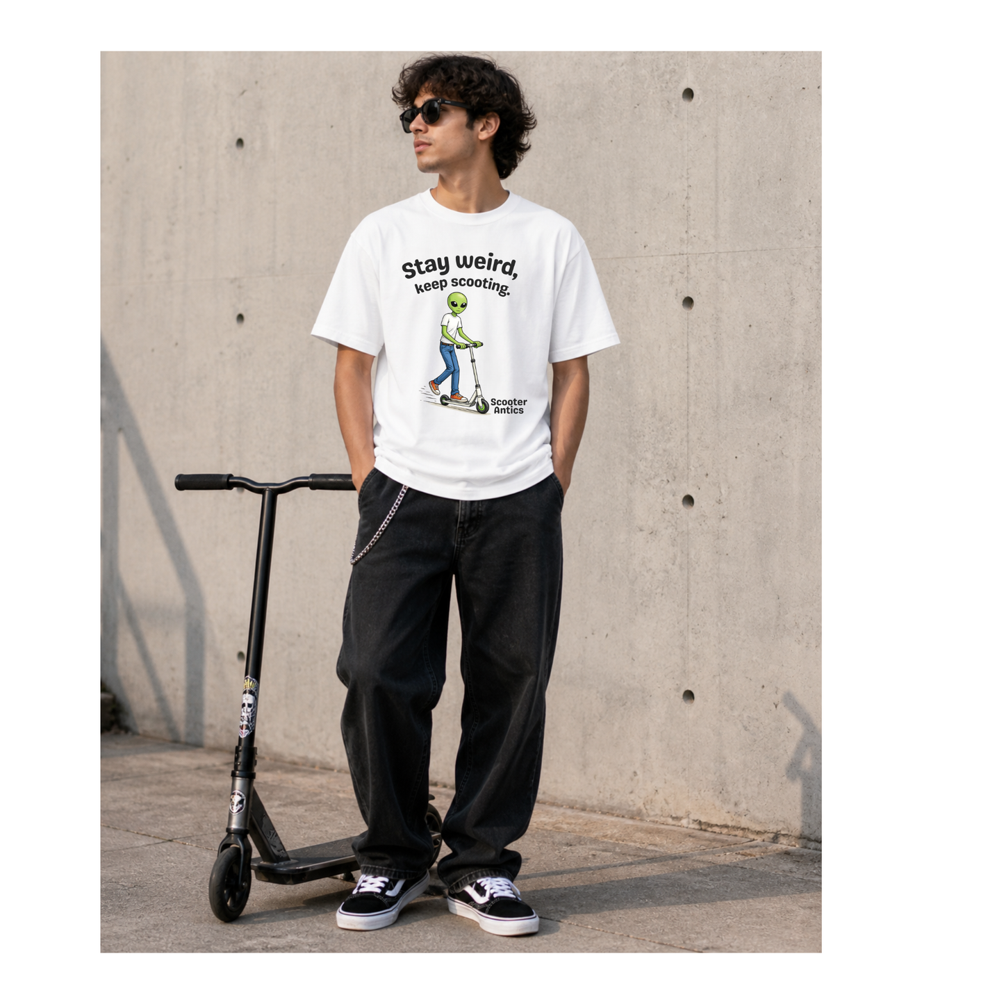 Scooter Antics® Stay Weird, Keep Scooting Unisex classic tee