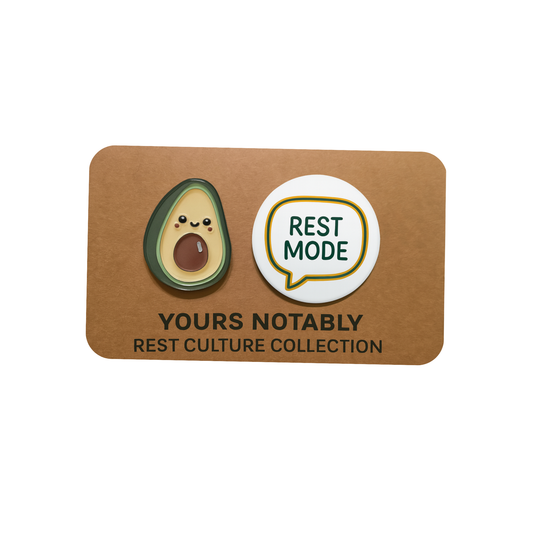 Avocado Pin And Rest Mode Pinback Button Set