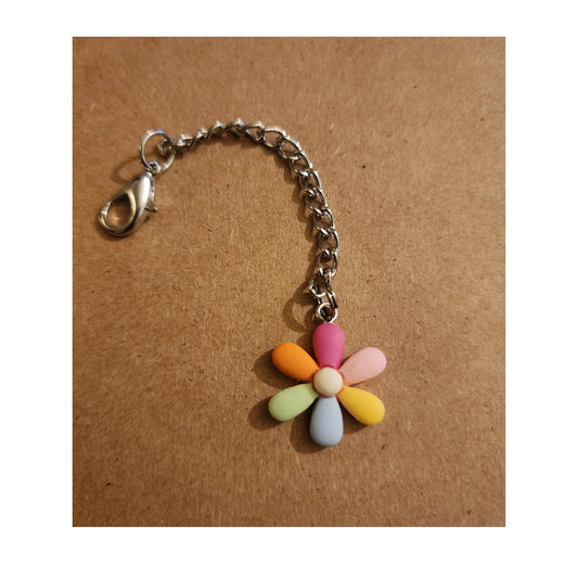 Lobster Clasp Resin Flower Backpack bag Zipper Pull Charm with Note Card