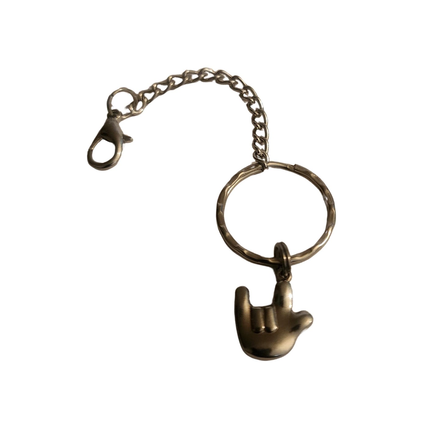 Stainless Steel Love Sign Charm Keychain