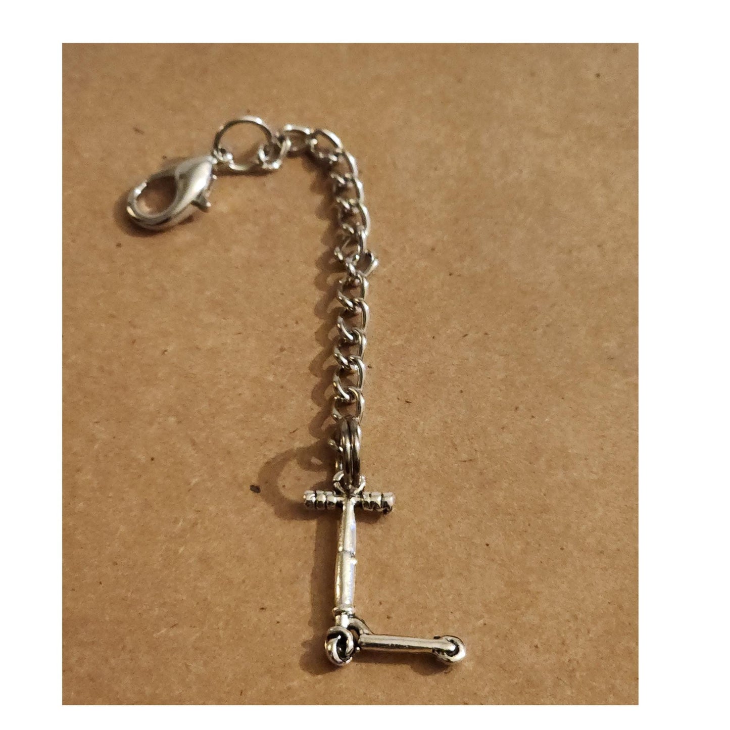 Silver-Colored Kick Scooter Charm with Lobster Clasp – Backpack or Zipper Pull Accessory