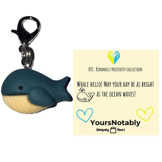 Resin Whale Zipper Pull Lanyard Charm