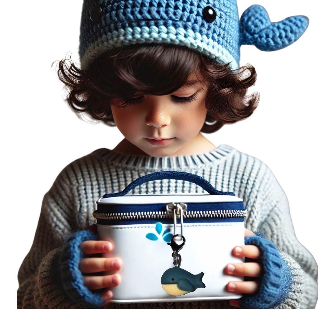 Resin Whale Zipper Pull Lanyard Charm