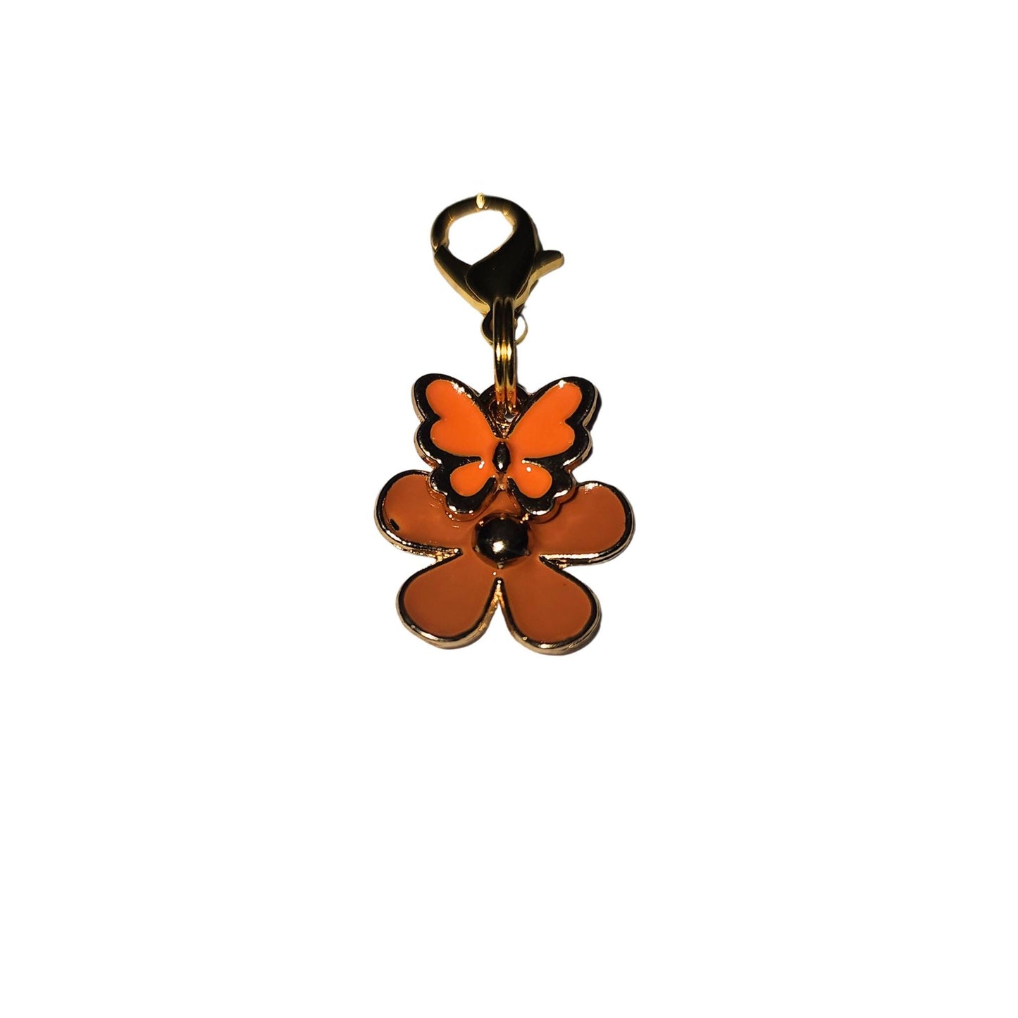 YOURSNOTABLY Live Life in Full Bloom – Flower and Butterfly Zipper Charm/Keychain