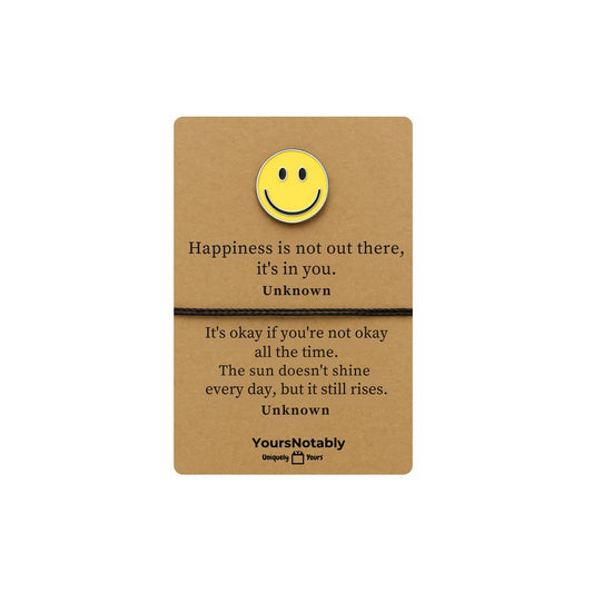 YOURSNOTABLY Smile Pin And Wish Bracelet – Positivity Set