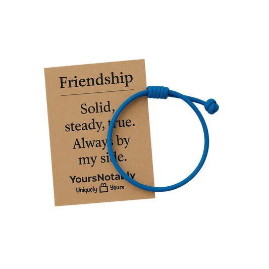 YOURSNOTABLY Solid Friend Bracelet — Customizable Gift for Family or Friends