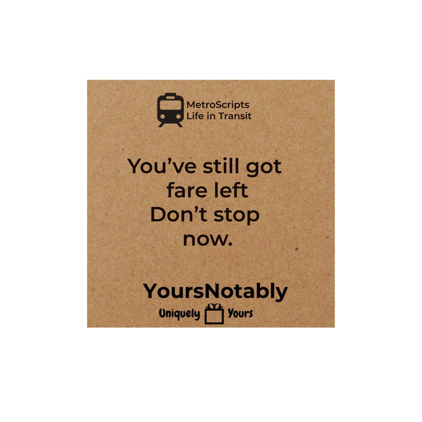 YOURSNOTABLY Metro Scripts XSTOP Adjustable Paracord Bracelet