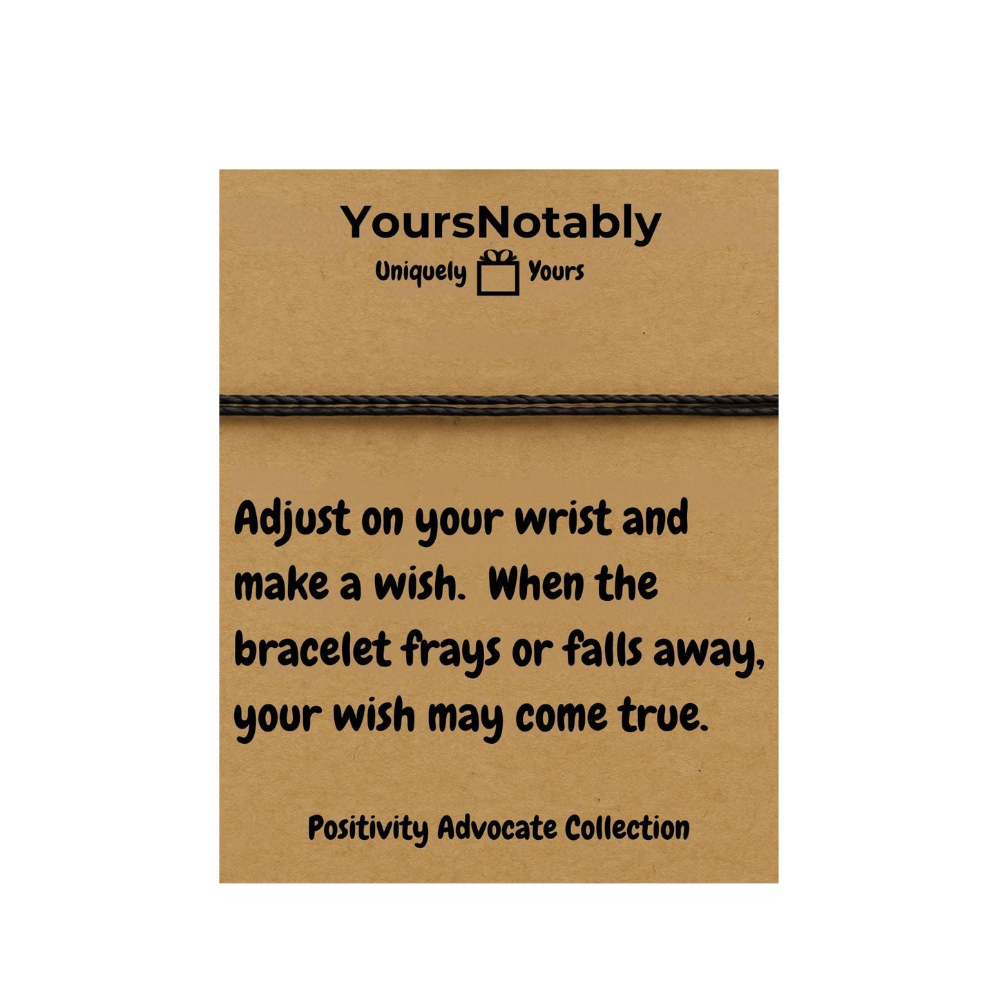 YOURSNOTABLY Positivity in an Envelope – Wish Bracelet + 2 Randomly Selected Sticker Set