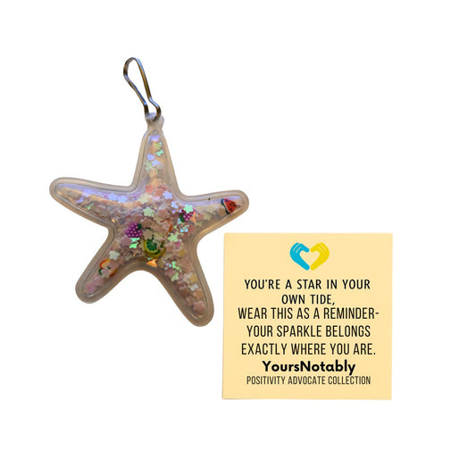 Starfish Zipper Pull Charm with Lanyard Hook