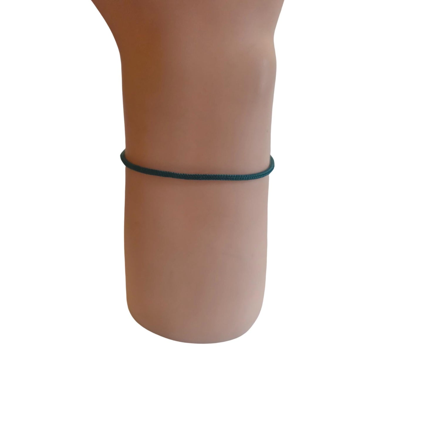 Teal Paracord Wish Bracelet – Adjustable with Stainless Steel Bead