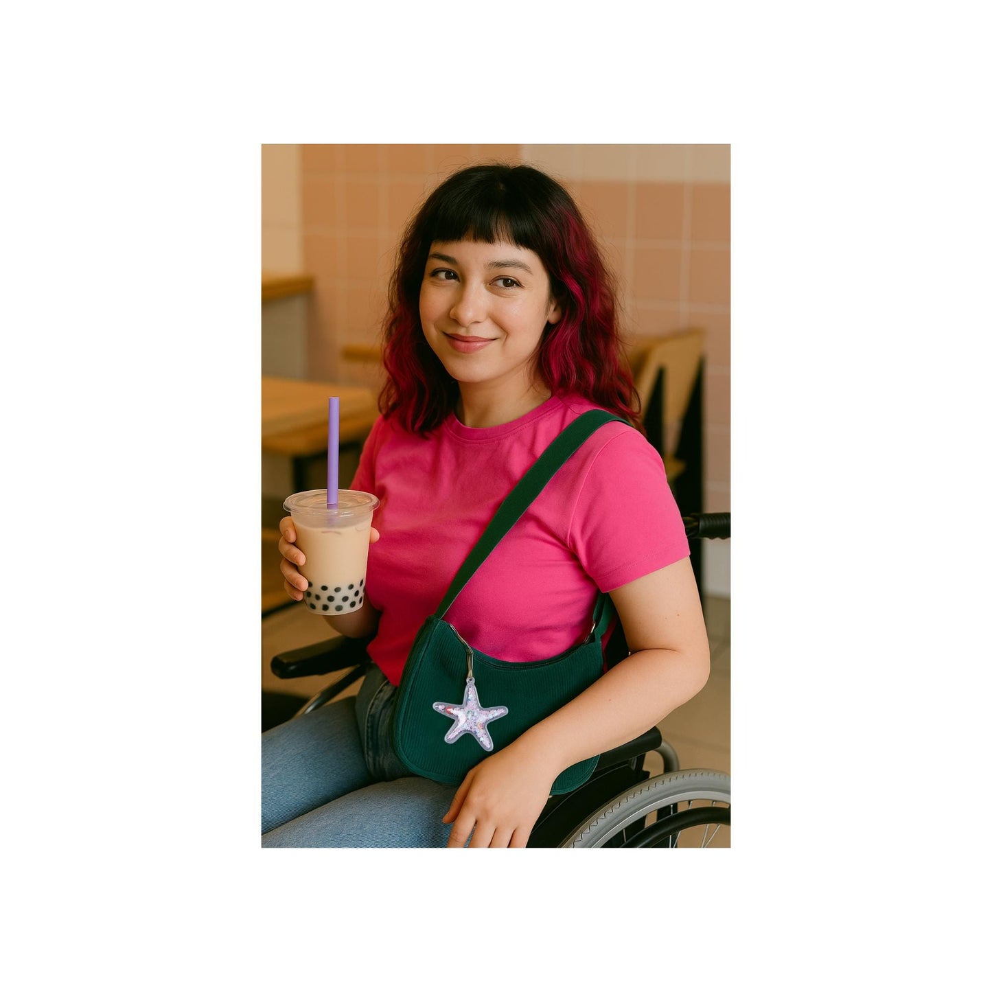 Starfish Zipper Pull Charm with Lanyard Hook