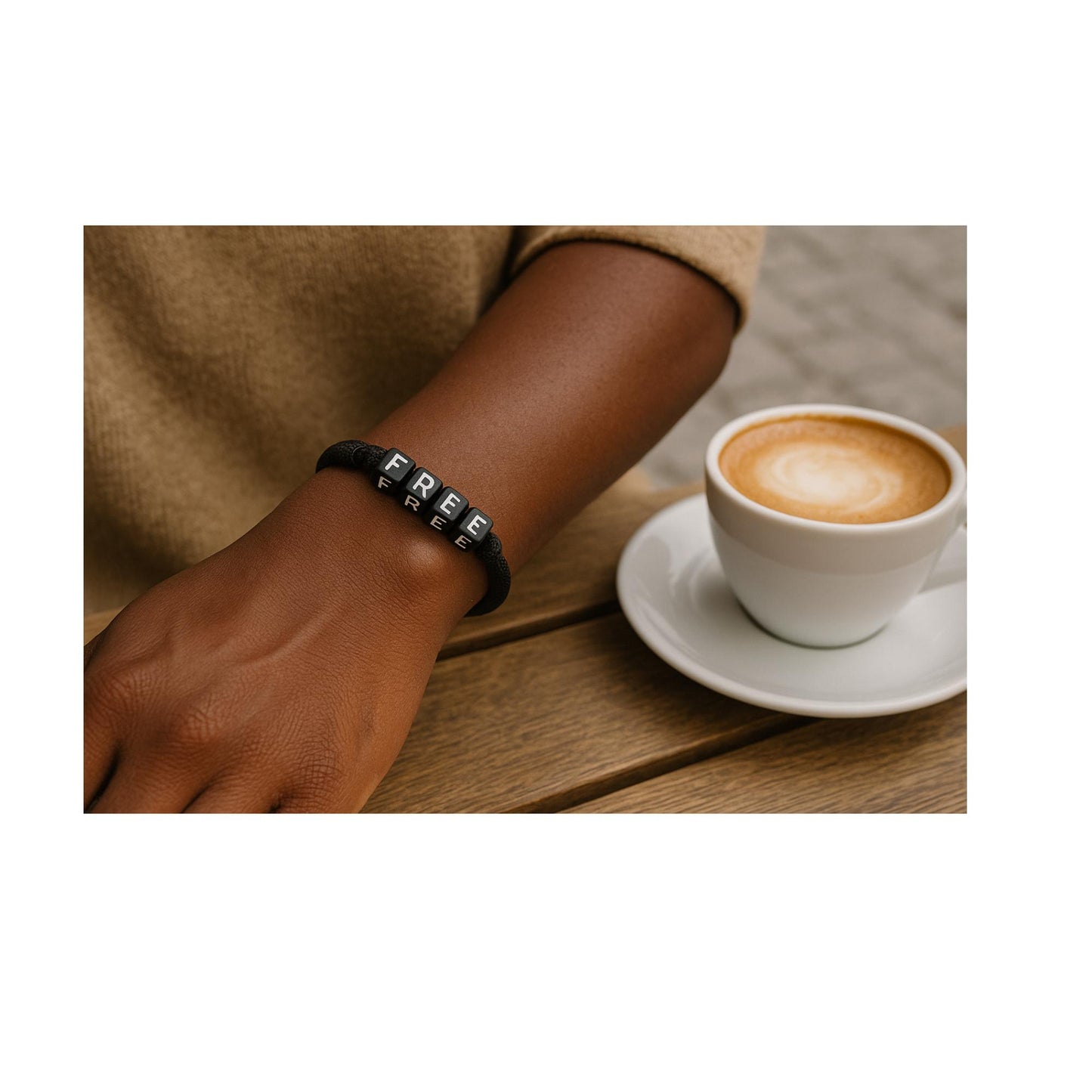 YOURSNOTABLY FREE Word Bracelet with Empowerment Note Card – Life in Transit SquareWonders™