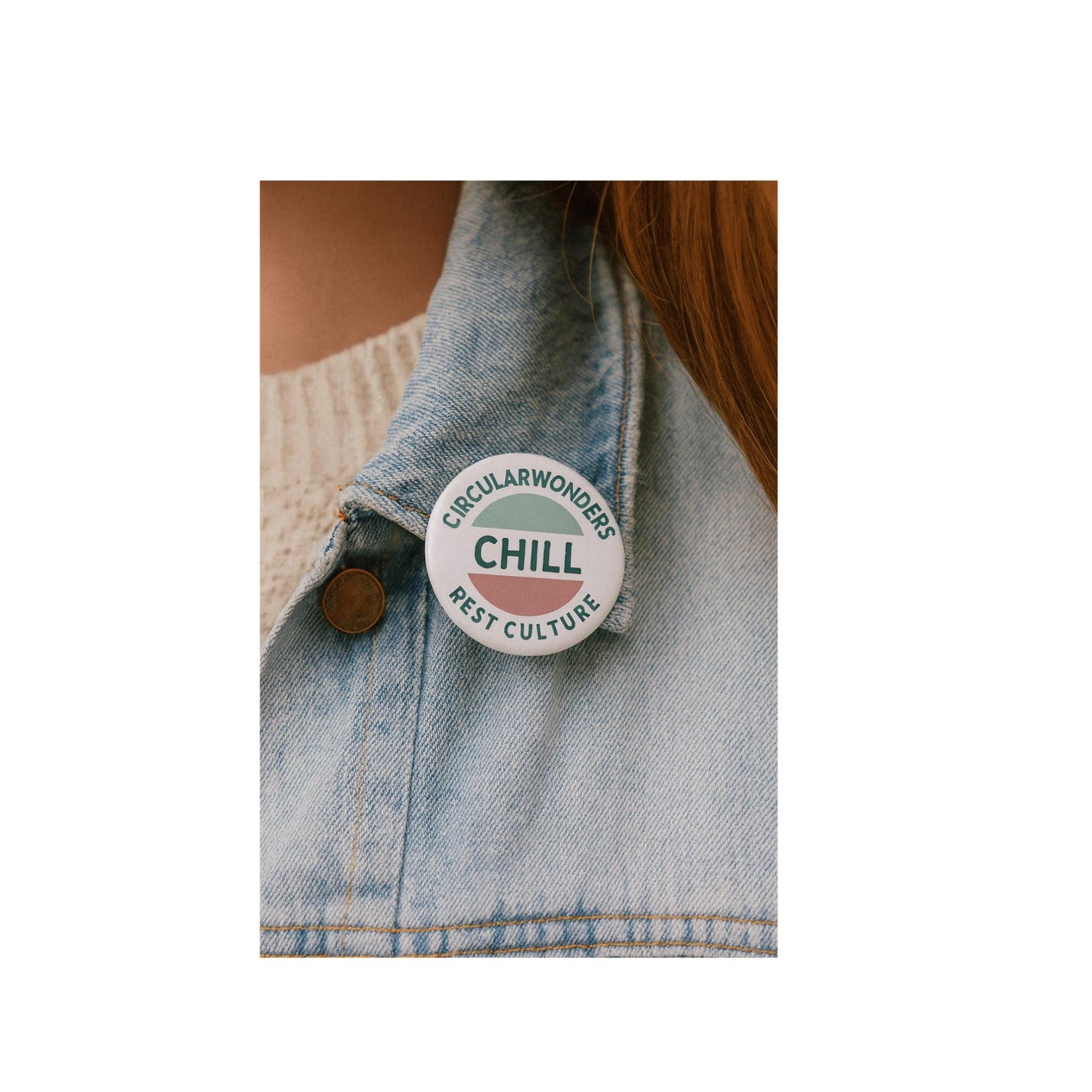 CircularWonders Rest Culture™ 1.25" Pinback Button – PAUSE or CHILL by YoursNotably