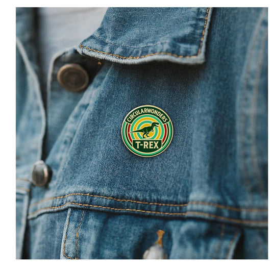 CircularWonders T. rex Pinback Button 1.25 inches
