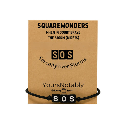YOURSNOTABLY SOS Bracelet – Serenity Over Storms