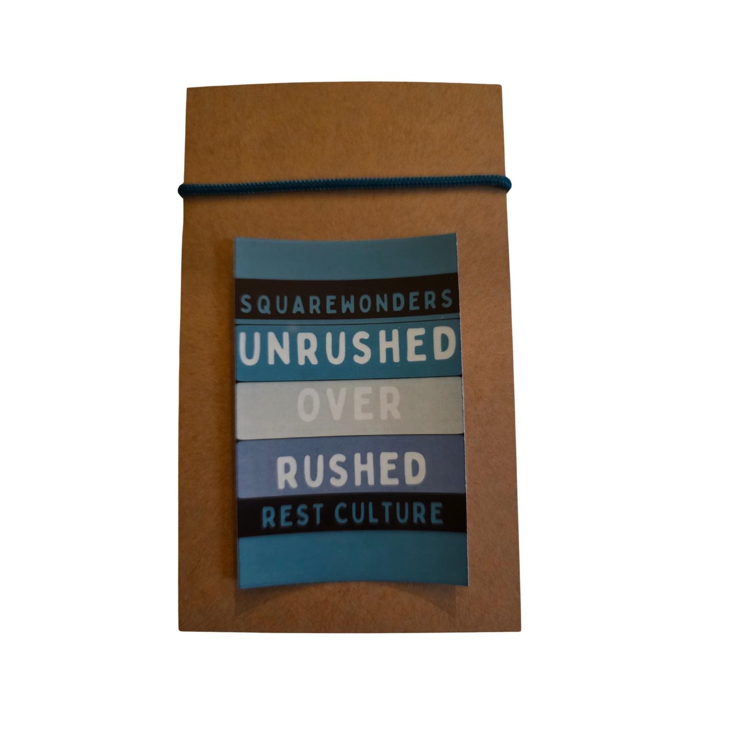 Unrushed Over Rushed – Rest Culture™ Bracelet & Sticker Set