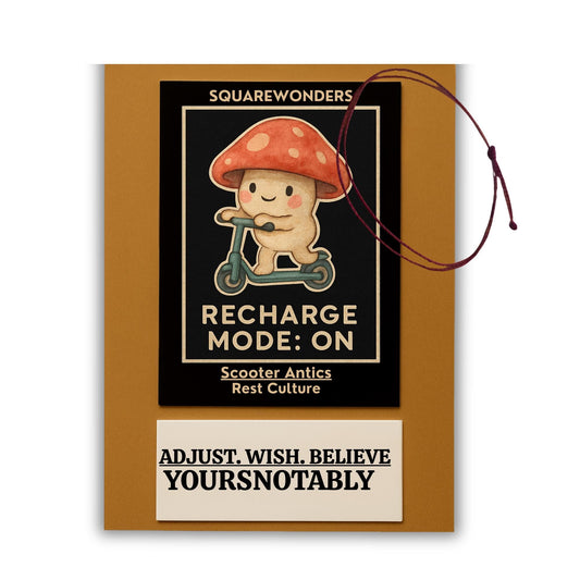 YOURSNOTABLY Scooter Antics and Rest Culture Red Wish Adjustable Bracelet And Recharge Mode on Sticker