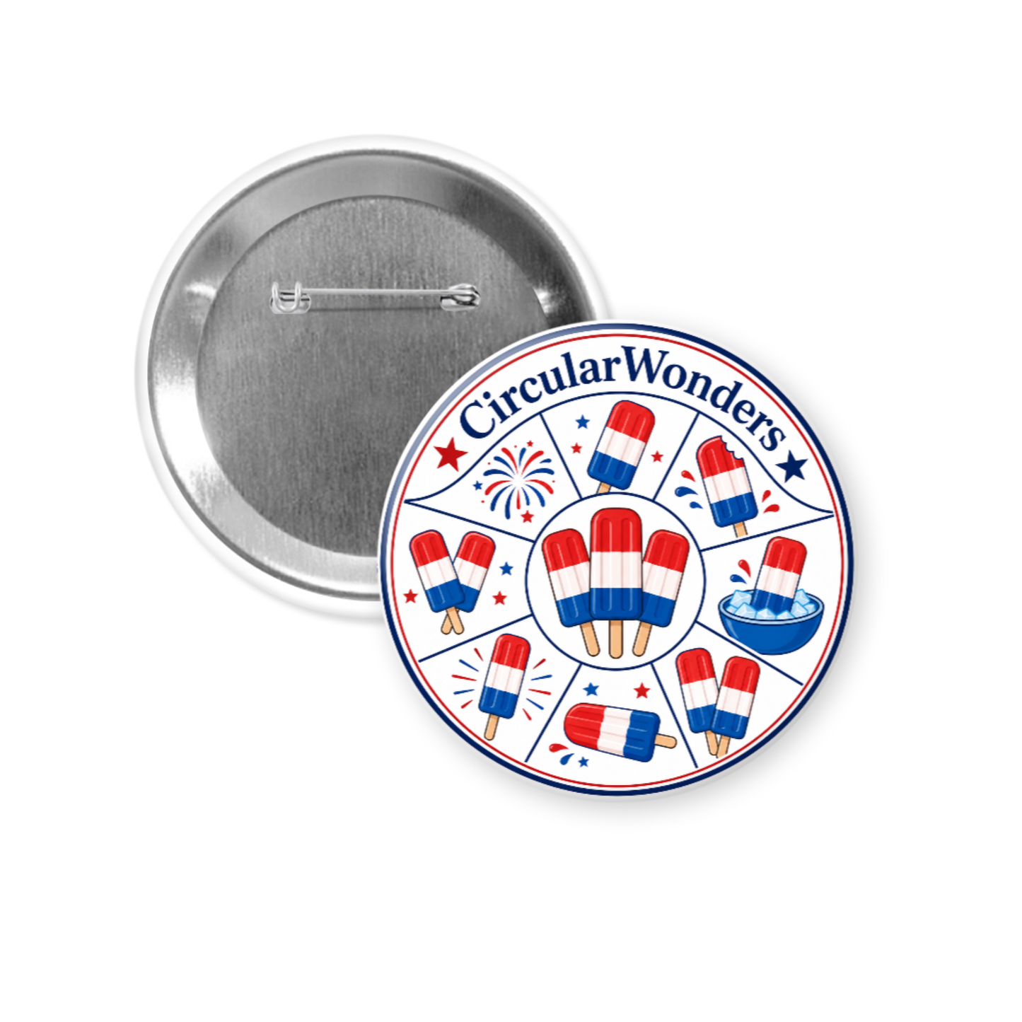 CircularWonders Popiscle 3 inch Pinback Button or Magnet