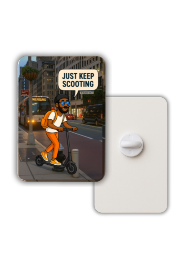 Scooter Antics Handmade Just Keep Scooting Pin
