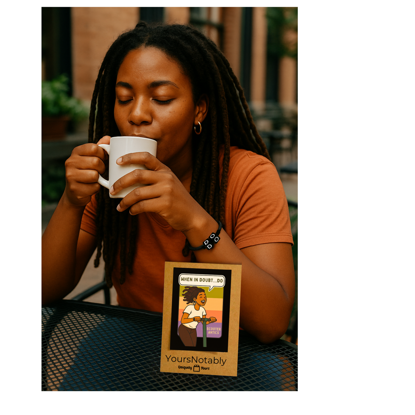 YOURSNOTABLY Scooter Antics Do Strand Bracelet and Sticker Note