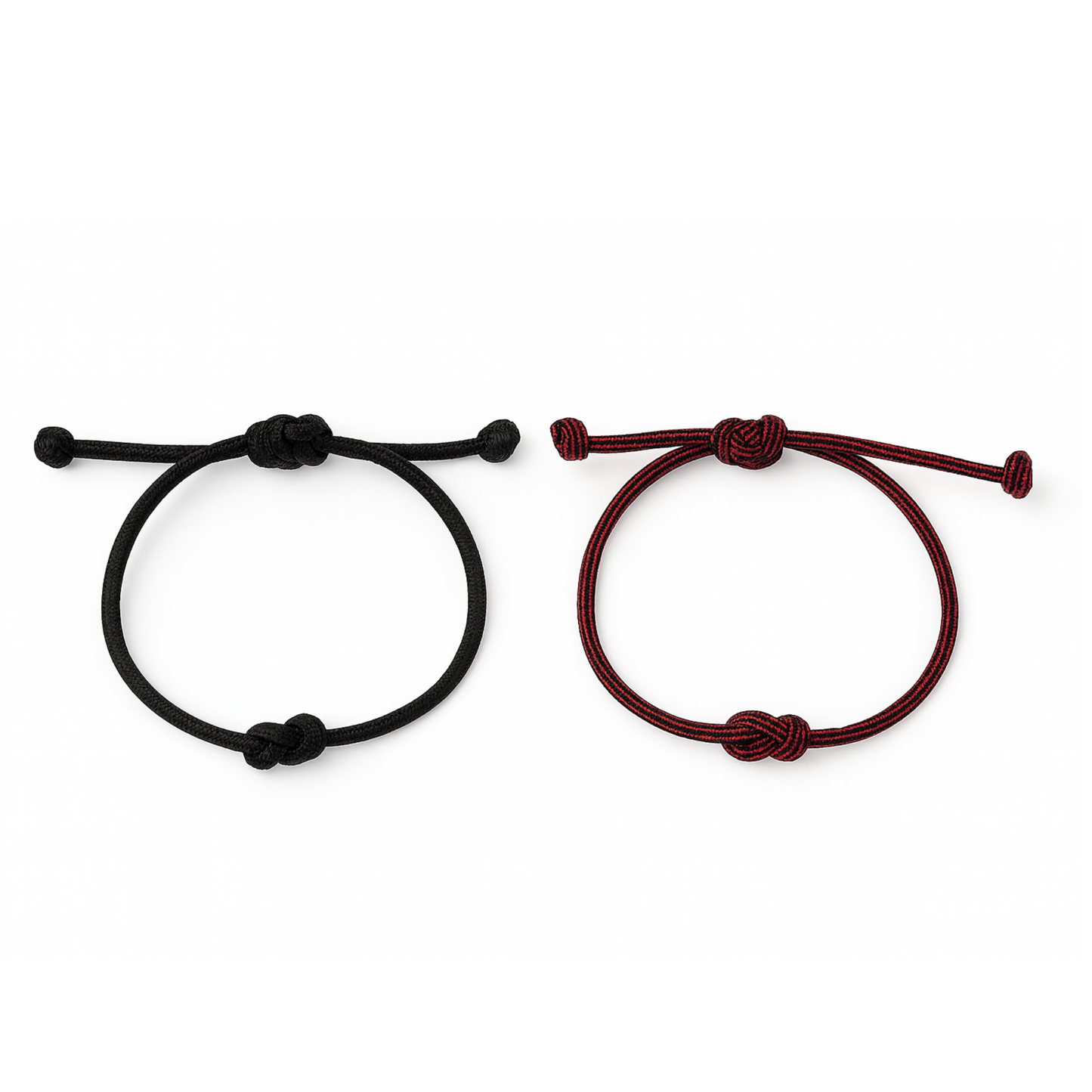 Set of 2, matching infinity knot cord bracelets, couples, family, parent, child, brothers, sisters
