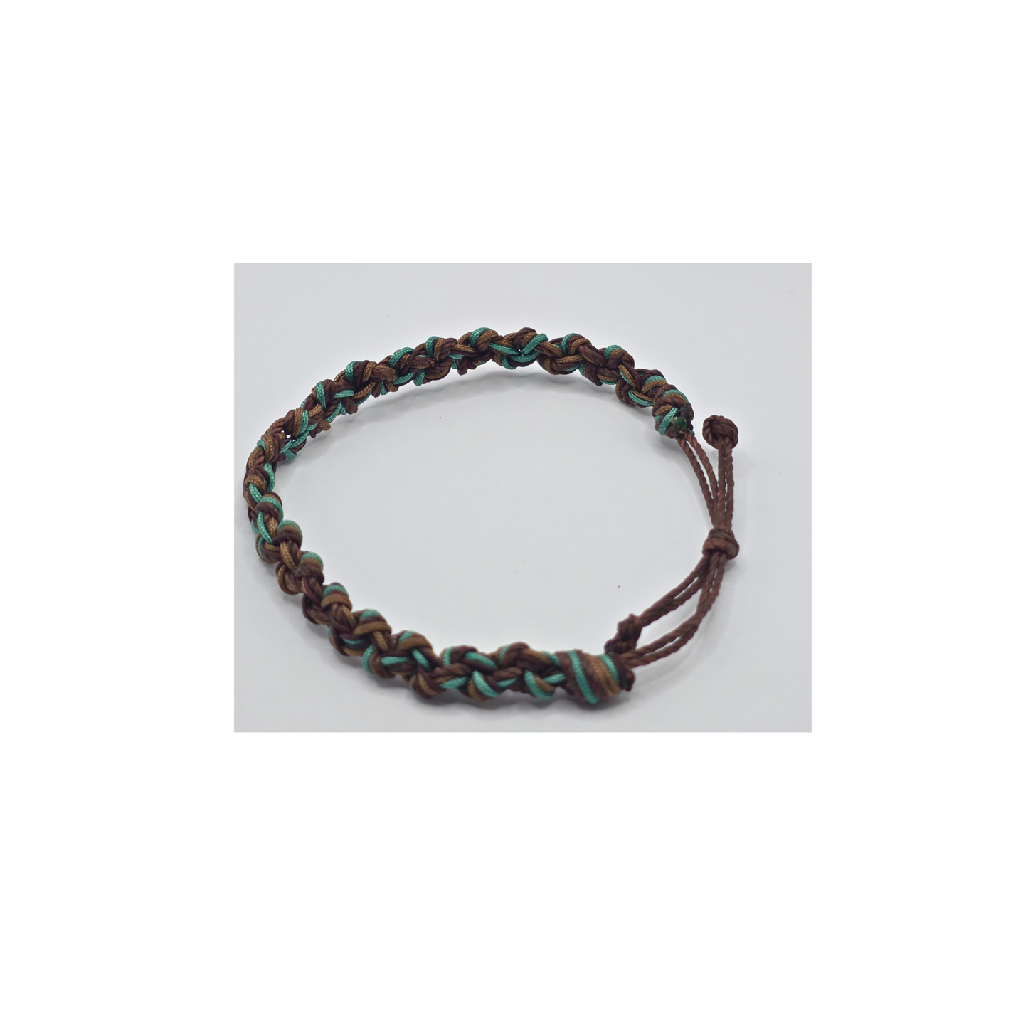 Hand-Braided Nylon and Polyster Adjustable Cord Bracelet