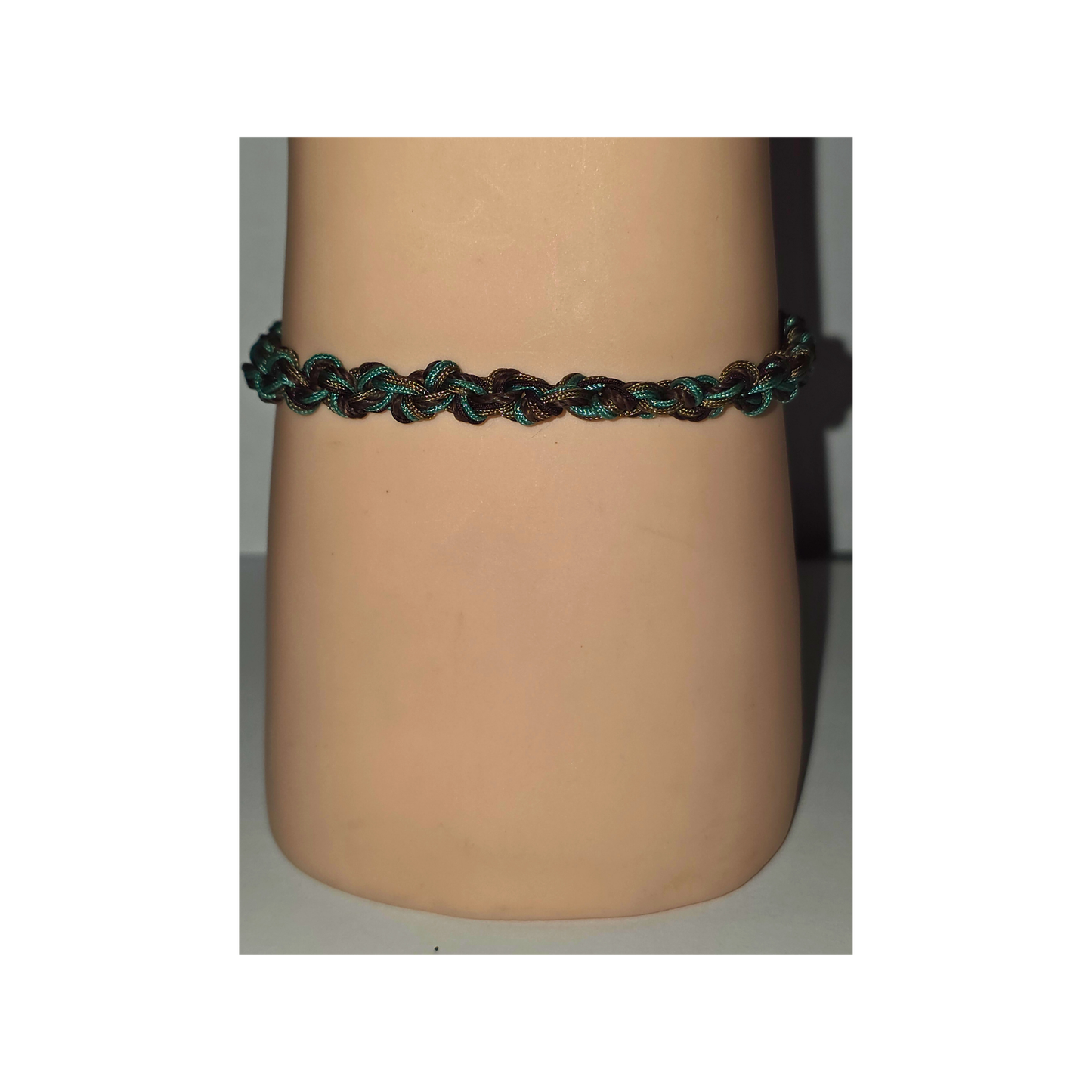 Hand-Braided Nylon and Polyster Adjustable Cord Bracelet